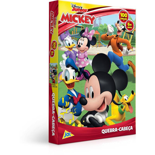 Quebra-cabeça Cartonado - Mickey e Turma - 100 peças Quebra-cabeça Cartonado - Mickey e Turma - 100 peças
