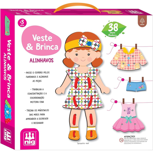 Veste e Brinca Alinhavos em Madeira