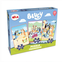 Quebra-Cabeça Progressivo Bluey 12, 20 e 30 peças