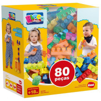 Blocolândia - Blocos de Montar - Mais Blocos - MK380 - 80 peças