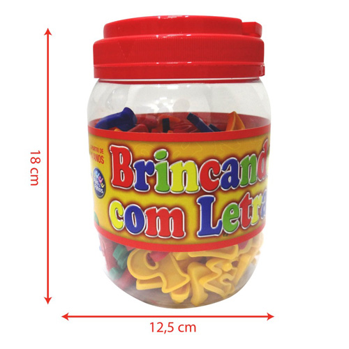 Brincando com Letras 173 peças Pote