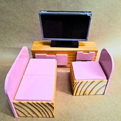 Coleção Casinha Kit Sala Rosa