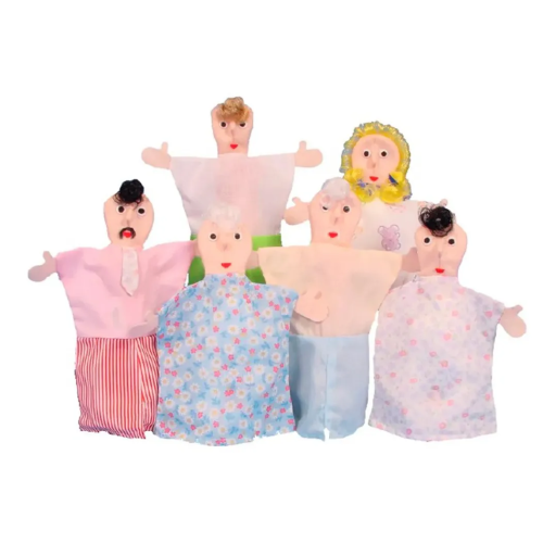 Fantoche Família Branca Conjunto com 6 Personagens