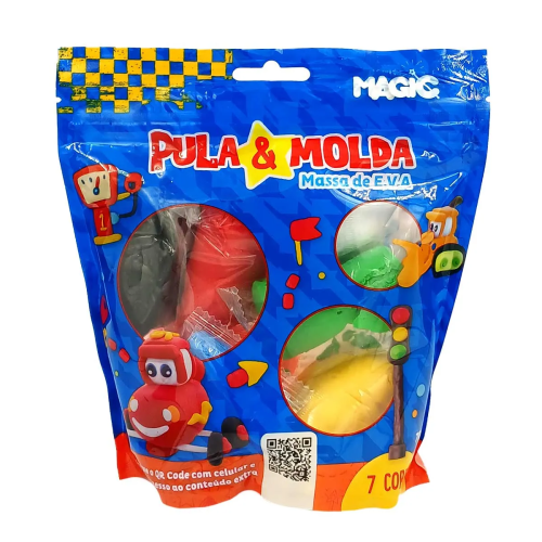 Massa Pula e Molda Carros 7 Cores em EVA Magic Kids Massa Pula e Molda Carros 7 Cores em EVA Magic Kids