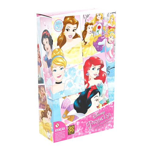 Quebra-cabeça Progressivo Princesas - com 12, 20 e 30 peças