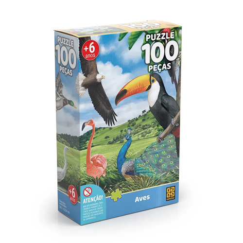 Quebra-cabeça - Aves - 100 peças