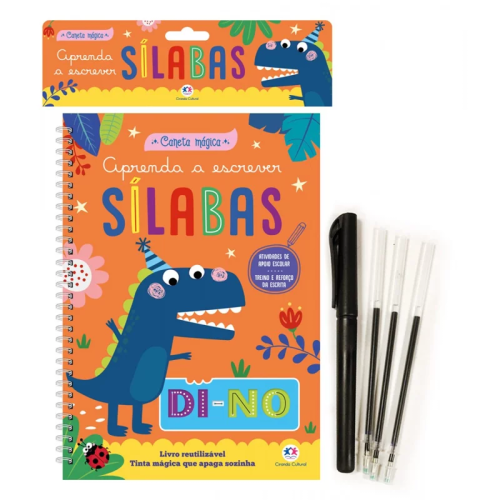 Livro de Atividades Caneta Mágica Sílabas - Espiral Livro de Atividades Caneta Mágica Sílabas - Espiral