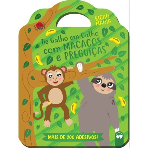 De Galho em Galho com Macacos e Preguiças - 200 Adesivos
