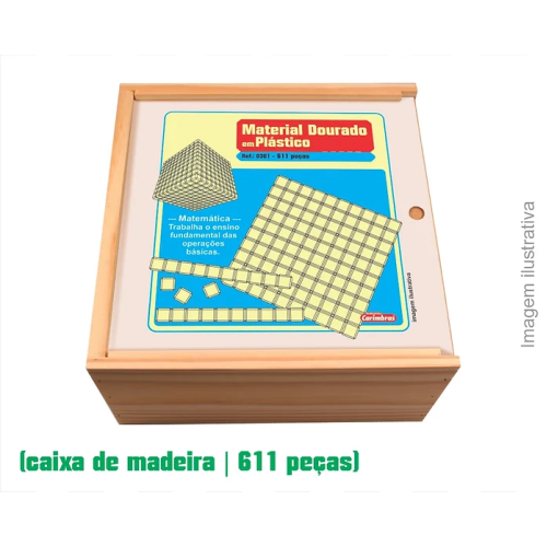 Material Dourado Plástico com 611 Peças