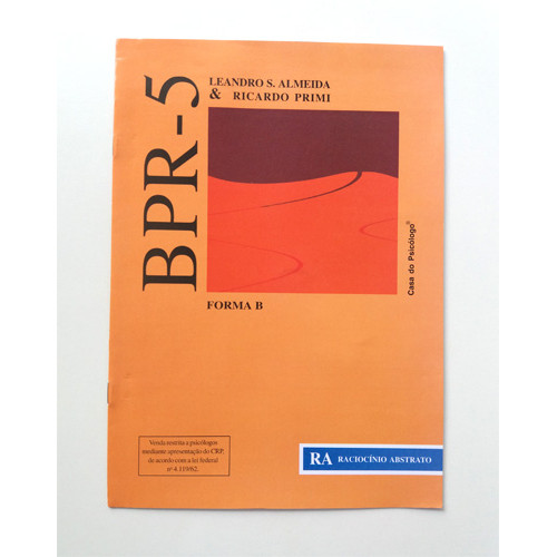 BPR-5 - Bateria de Provas de Raciocínio - Caderno (RA) Forma B