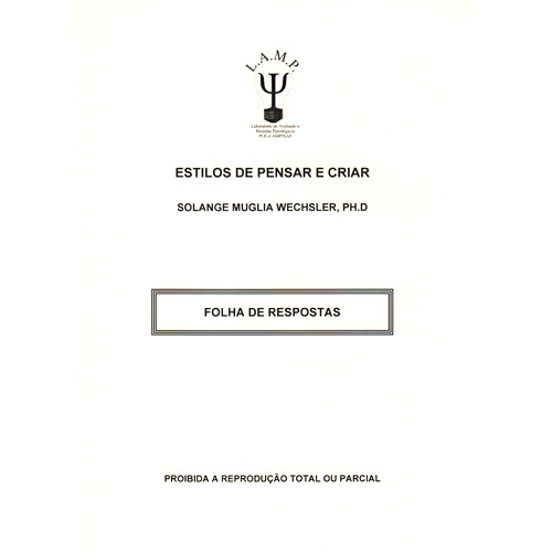 Estilos de Pensar e Criar - Bloco de Respostas
