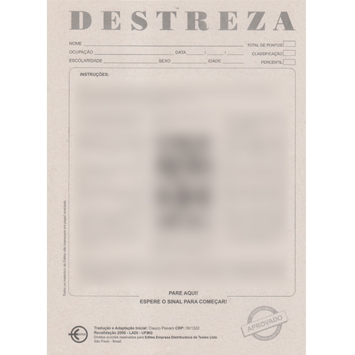 Bateria TSP - Caderno de Aplicação - Protocolo Destreza