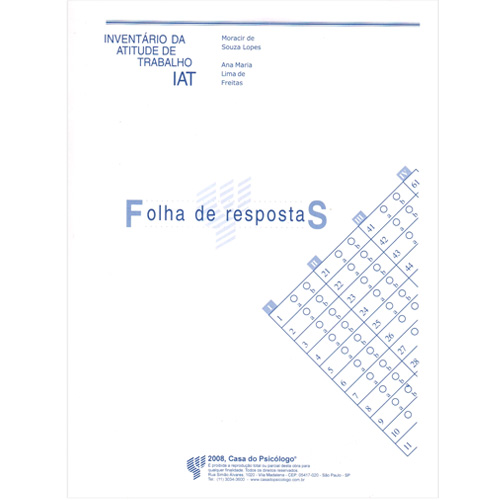 IAT - Inventario da Atitude de Trabalho - Bloco de Resposta