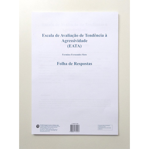 EATA - Escala para Avaliação de Tendência à Agressividade - Bloco de Resposta
