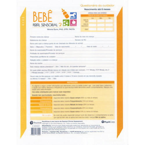 Perfil Sensorial 2 - Questionários do cuidador referente ao Perfil Sensorial do Bebê - unidade
