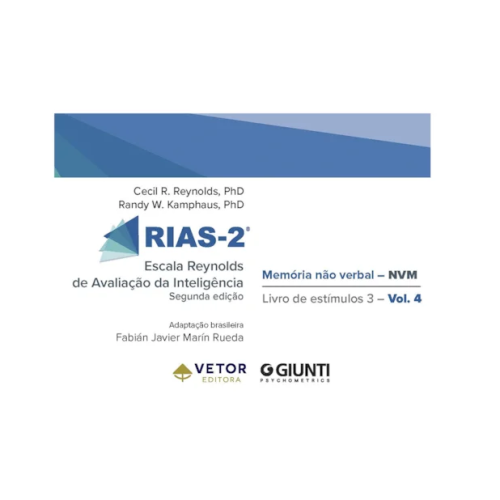 RIAS-2 - Escala Reynolds de Avaliação de Inteligência - Livro de Estímulos 3 - NVM - Memória não Verbal Vol. 4