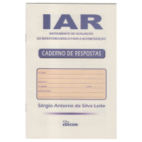 IAR - Instrumento de Avaliação do Repertório Básico de Alfabetização - Caderno de Respostas 4a Edição