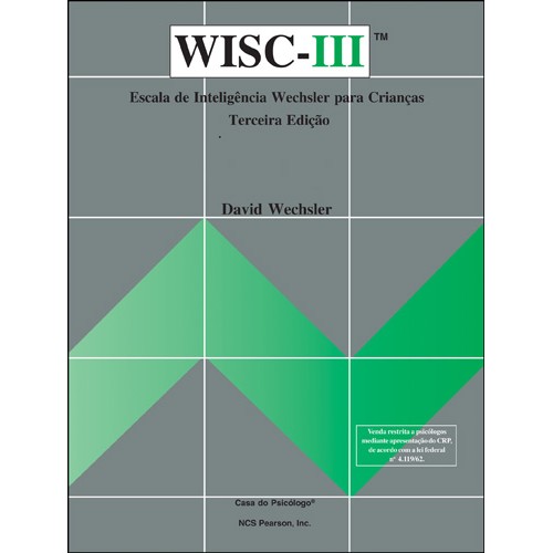 WISC III - Escala de Inteligência Wechsler para Crianças - Apostila