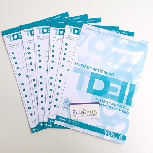 TDE-II - Teste de Desempenho Escolar - Livro de Aplicação Subteste Aritmética 1º ao 5º ano Vol.6 - Conjunto com 5 folhas
