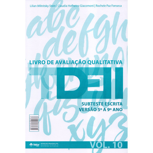 TDE-II - Teste de Desempenho Escolar - Livro de Avaliação Qualitativa Subteste Escrita 5º ao 9º ano - Vol.10 - Bloco com 25 folhas TDE-II - Teste de Desempenho Escolar - Livro de Avaliação Qualitativa Subteste Escrita 5º ao 9º ano - Vol.10 - Bloco com 25 folhas