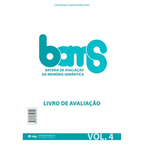 BAMS - Bateria de Avaliação da Memória Semântica - Livro de Avaliação Vol 4