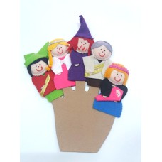 Dedoche da Bela Adormecida com 5 Personagens