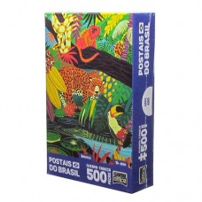 Quebra-cabeça postais do Brasil Natureza com 500 peças