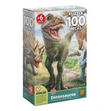 Quebra-cabeça Cartonado - Dinossauro 100 peças