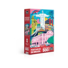 Quebra-cabeça postais do Brasil Monumentos 500 peças