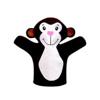 Fantoche Luva Feltro Macaco - 25 centímetros