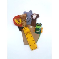 Dedoche de Animais Selvagens com 6 Personagens