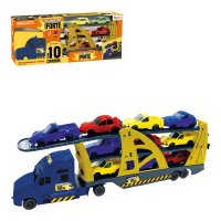 Caminhão Cegonha Frota Forte com 10 Carrinhos 