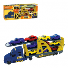 Caminhão Cegonha Frota Forte com 10 Carrinhos 