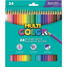 Lápis de cor sextavado Multicolor com 24 cores