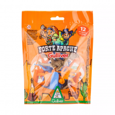 Miniatura Colecionável Forte Apache - 12 Peças Cowboys 