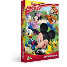 Quebra-cabeça Cartonado - Mickey e Turma - 100 peças