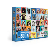 Mosaico de Cachorros - Quebra - Cabeça 500 Peças