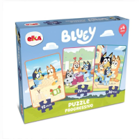 Quebra-Cabeça Progressivo Bluey 12, 20 e 30 peças