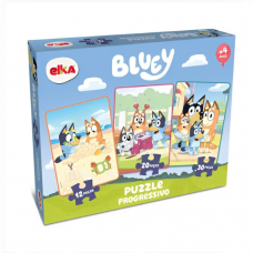 Quebra-Cabeça Progressivo Bluey 12, 20 e 30 peças