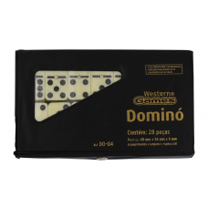 Dominó Western - 28 Peças, 9 mm, Estojo Preto
