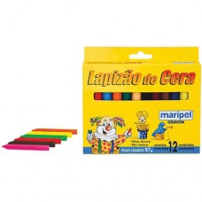 Giz de cera (gizão) 12 Cores - Maripel