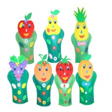 Fantoches Frutas - Feltro e EVA - com 7 Personagens