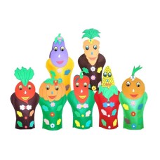 Fantoches Legumes - Feltro 7 personagens