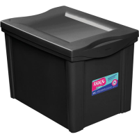 Caixa plástica multiuso Médio Preto 30 litros Organizador