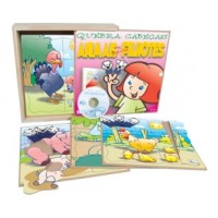 Quebra-cabeças Animais e Filhotes com CD, 10 Jogos