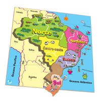 Quebra-cabeça Mapa - Regiões - Ref. 275