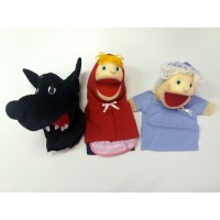 Fantoche kit Chapeuzinho Vermelho - com três personagens