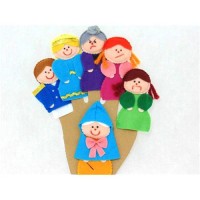 Dedoche Borralheira com 6 personagens