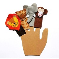 Dedoche Animais Selvagens com 4 peças