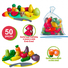 Sacolão Crec Crec Frutas e Legumes 50 Peças - Big Star